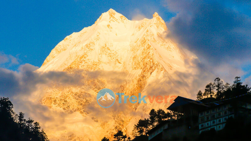 Mt.Manaslu view from Lho village